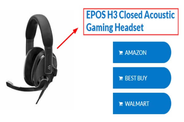 EPOS H3 Closed Acoustic Gaming Headset