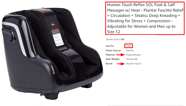 Human Touch Reflex SOL Foot & Calf Massager