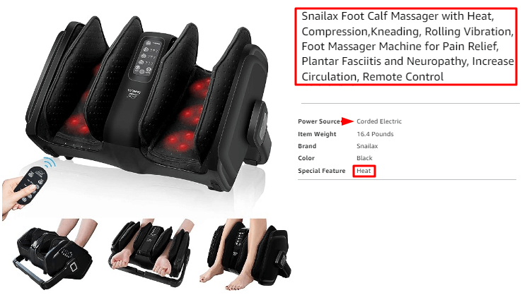 Snailax foot Calf Massager